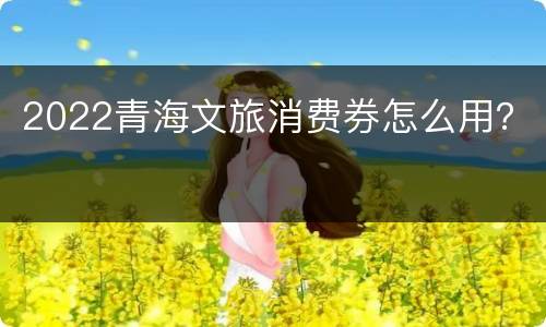 2022青海文旅消费券怎么用？