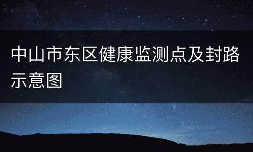 中山市东区健康监测点及封路示意图