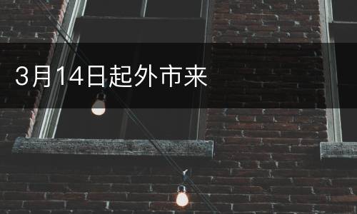 3月14日起外市来
