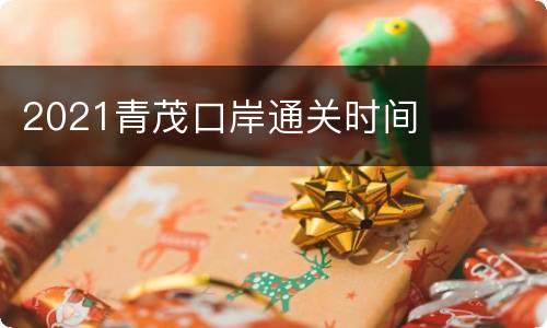 2021青茂口岸通关时间