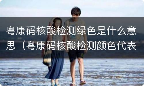 粤康码核酸检测绿色是什么意思（粤康码核酸检测颜色代表什么）