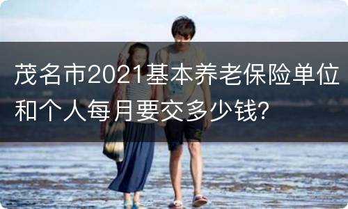 茂名市2021基本养老保险单位和个人每月要交多少钱？