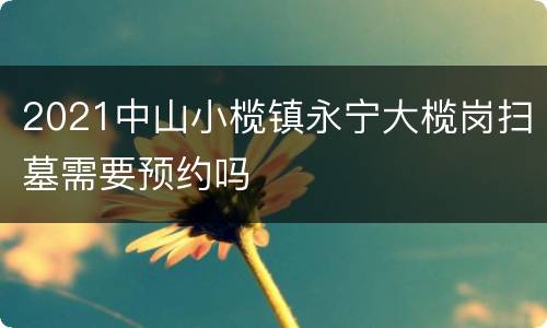 2021中山小榄镇永宁大榄岗扫墓需要预约吗