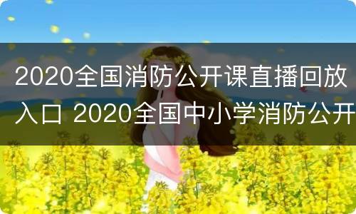 2020全国消防公开课直播回放入口 2020全国中小学消防公开课直播回放入