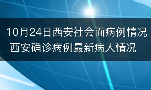 10月24日西安社会面病例情况 西安确诊病例最新病人情况