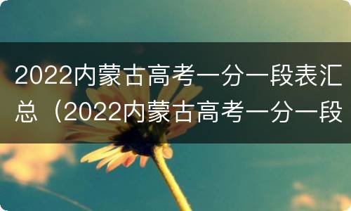 2022内蒙古高考一分一段表汇总（2022内蒙古高考一分一段表汇总）