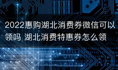 2022惠购湖北消费券微信可以领吗 湖北消费特惠券怎么领