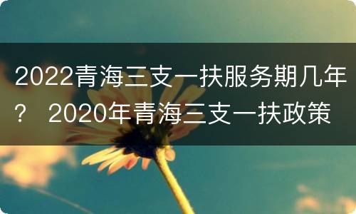 2022青海三支一扶服务期几年？ 2020年青海三支一扶政策