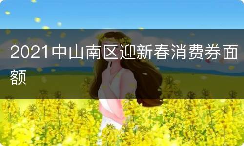 2021中山南区迎新春消费券面额
