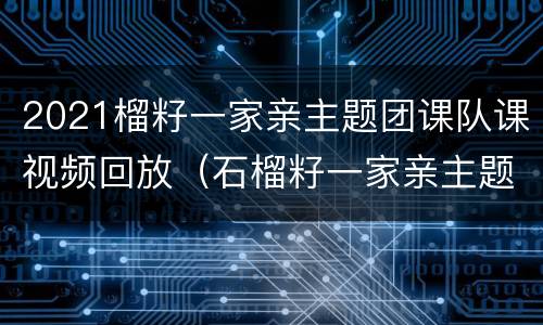 2021榴籽一家亲主题团课队课视频回放（石榴籽一家亲主题团课队课回放）