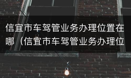 信宜市车驾管业务办理位置在哪（信宜市车驾管业务办理位置在哪儿）