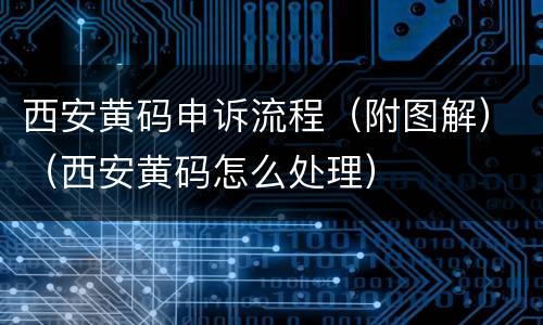 西安黄码申诉流程（附图解）（西安黄码怎么处理）