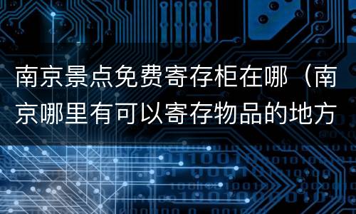 南京景点免费寄存柜在哪（南京哪里有可以寄存物品的地方）
