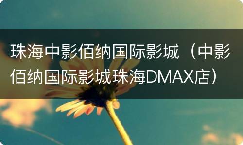 珠海中影佰纳国际影城（中影佰纳国际影城珠海DMAX店）