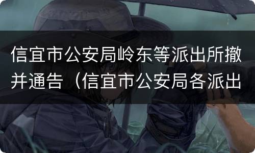 信宜市公安局岭东等派出所撤并通告（信宜市公安局各派出所长名单）