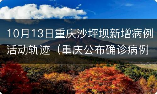 10月13日重庆沙坪坝新增病例活动轨迹（重庆公布确诊病例行动轨迹）